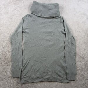 Max Studio Sweater Womens Medium Grey 100% Cashmere Cowl Neck Pullover Soft